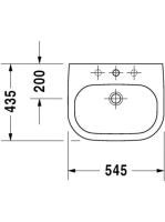 Duravit D-Code beépíthető mosdó 54,5x43,5 0337540000