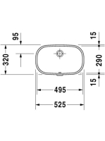 Duravit D-Code beépíthető mosdó 52,5x32 0338490000