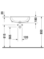 Duravit D-Code félig beépíthető mosdó 55x44 0339550000
