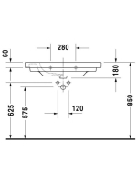 Duravit D-Code aláépíthető mosdó 85x48 03428500002