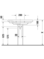 Duravit D-Code aláépíthető mosdó 85x48 03428500002