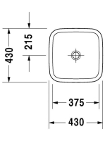 Duravit DuraStyle WonderGliss mosdótál 43x43 03494300001