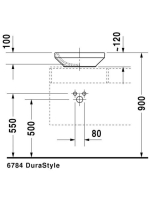 Duravit DuraStyle WonderGliss mosdótál 43x43 03494300001