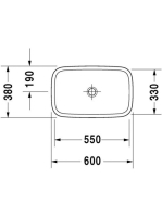 Duravit DuraStyle mosdótál 60x38 0349600000