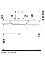 Duravit DuraStyle mosdótál 60x38 0349600000