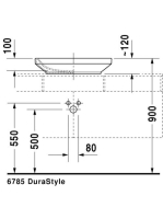 Duravit DuraStyle mosdótál 60x38 0349600000