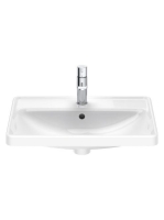 Duravit D-Neo felülről beépíthető mosdó 60x44 cm egy nyitott csaplyukkal és túlfolyóval, fehér alpin 0357600027