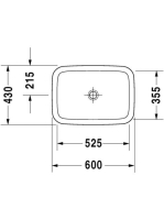 Duravit DuraStyle WonderGliss beépíthető mosdó 60x43 03726000001