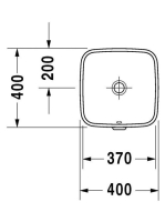 Duravit DuraStyle WonderGliss beépíthető mosdó 37x37 03733700001