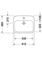 Duravit DuraStyle WonderGliss beépíthető mosdó 61,5x49,5 03746200001