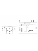 Duravit Luv ráültethető mosdó, fehér 0379500000