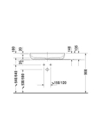 Duravit Luv ráültethető kerámia mosdó 80x40 cm, matt fehér/fehér 0380802600