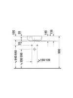 Duravit Luv Ráültethető mosdó 42x27 cm rögzítővel, matt fehér/fehér 0381422600