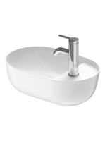 Duravit Luv Ráültethető mosdó 42x27 cm, matt fehér/fehér, WonderGliss bevonattal 03814226001
