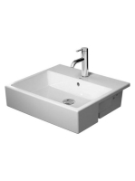 Duravit Vero Air Félig beépíthető kerámia mosdó 55x47 cm, WonderGliss bevonattal, alpin fehér 03825500001