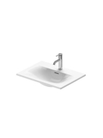 Duravit Viu beépíthető kerámia mosdó 600x450 mm, WonderGliss bevonattal fehér alpin 03856000001