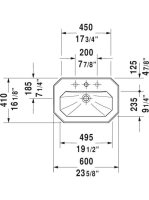 Duravit 1930 WonderGliss mosdó 60x41 04386000001