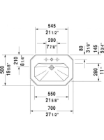 Duravit 1930 mosdó 70x50 0438700000