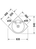 Duravit Architec sarok mosdó 45x45 0448450000