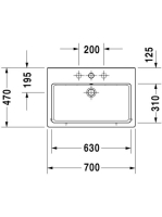 Duravit Vero mosdó 70x47 0454700000