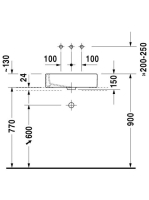 Duravit Vero ráültethető kerámia mosdótál 50x38 cm, WonderGliss bevonattal 04555000001