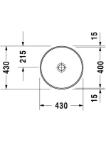 Duravit Architec beépíthető mosdó 43x43 0463400000