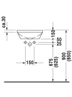 Duravit Architec beépíthető mosdó 43x43 0463400000