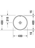 Duravit Architec beépíthető mosdó 43x43 0468400000