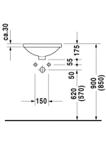 Duravit Architec beépíthető mosdó 43x43 0468400000