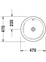 Duravit Architec beépíthető mosdó 47x47 0468470000