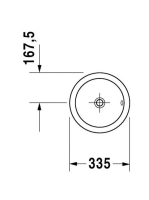 Duravit Architec beépíthető mosdó 33,5x33,5 0473340031