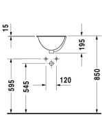 Duravit Architec beépíthető mosdó 33,5x33,5 0473340031