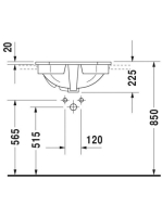 Duravit 1930 beépíthető mosdó 58x47 0476580000