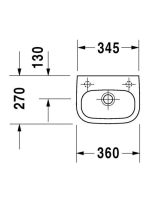 Duravit D-Code jobbos kézmosó 36x27 07053600082