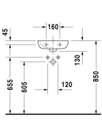 Duravit D-Code jobbos kézmosó 36x27 07053600082