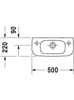 Duravit D-Code balos kézmosó 55x22 07065000092