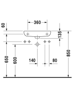 Duravit D-Code balos kézmosó 55x22 07065000092
