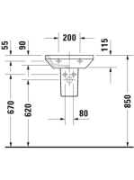 Duravit DuraStyle kézmosó 45x33,5 cm, fehér 0708450000