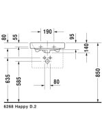 Duravit Happy D.2 aláépíthető mosdó 50x36 0710500000