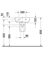 Duravit ME by Starck kézmosó 45x32 cm, fehér 0719450000