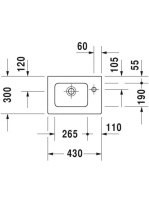 Duravit ME by Starck aláépíthető mosdó 43x30 0723430000