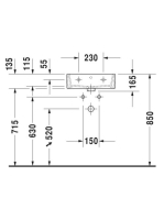 Duravit Vero Air Kézmosó bútorral aláépíthető 45x35 cm, alpin fehér 0724450000