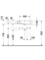 Duravit Vero Air Balos kézmosó bútorral aláépíthető 50x25 cm, alpin fehér 0724500009