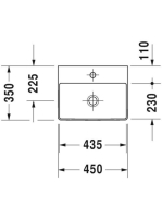 Duravit DuraSquare aláépíthető kézmosó 45x35 0732450041