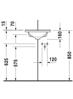 Duravit Starck 3 sarok kézmosó 31x31 cm, fehér 0752440000
