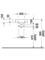 Duravit Architec balos kézmosó 36x38 0766350009