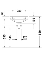 Duravit 1930 kézmosó 50x36,5 cm, WonderGliss bevonattal 07855000001