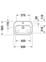 Duravit 1930 kézmosó 50x36,5 0785500000