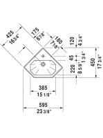 Duravit 1930 sarok kézmosó 42,5x42,5 0793420000