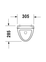 Duravit Fizz piszoár hátsó bekötéssel és kifolyással fehér alpin 0823360000